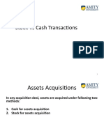 Stock & Cash Transactions