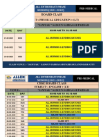 Board Class: Subject-: Physical Education + (LT)