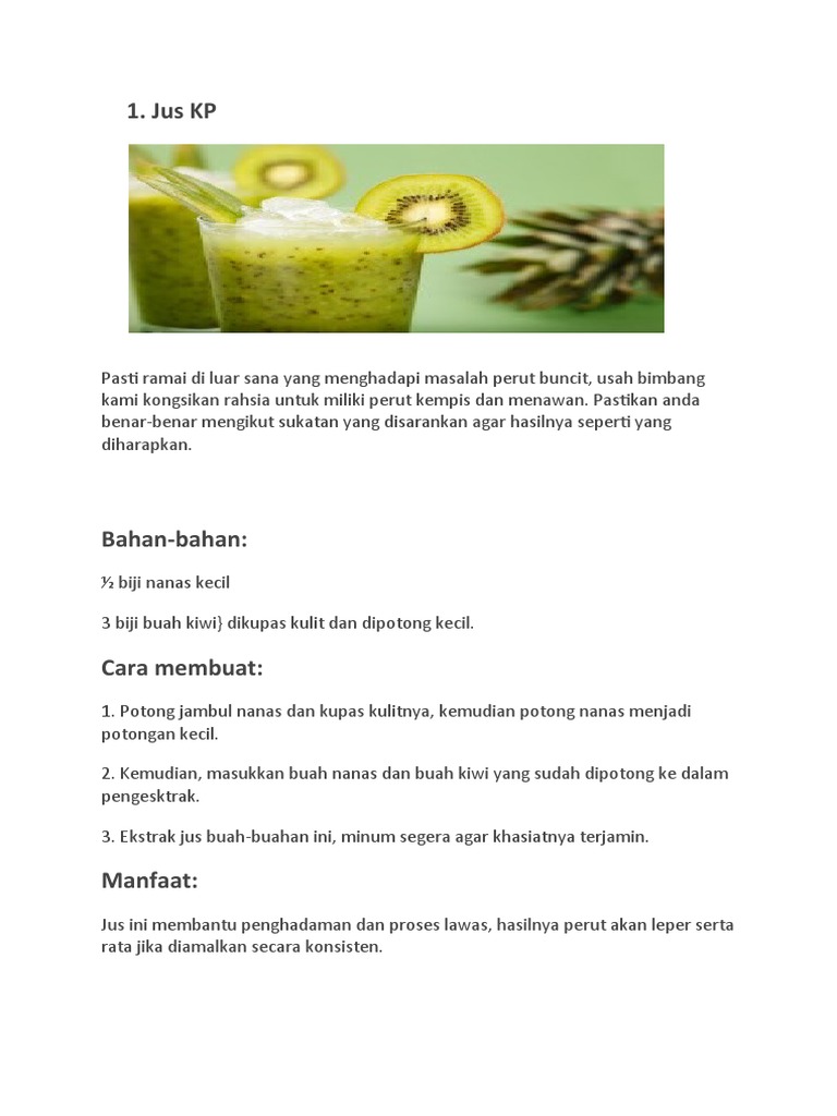Resepi Jus Buah | PDF