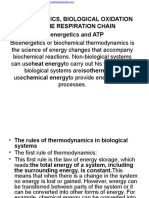 Bioenergetics, Biological Oxidation and The Respiration Chain Bioenergetics and ATP