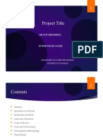 FYP Project Presentation Format
