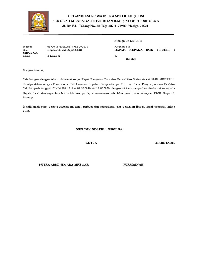 Surat Keputusan Osis