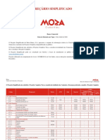 Preçário simplificado do Moza Banco