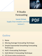 R Studio Forecasting: Sameh Shihabi Supply Chain Analytics and Data Science