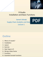 R Studio Installation and Basic Functions for Data Analysis