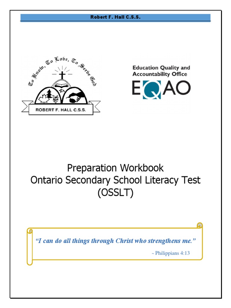 OSSLT Preparation Guide for Students | PDF | Multiple Choice | Literacy