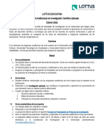 Convocatoria de Investigación Científica 2022 - 280122