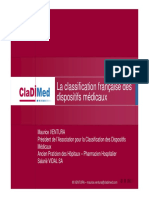 Classification Francaise Des Dispositifs Medicaux - Association Pour La Classification Des Dispositifs Medicaux CLADIMED