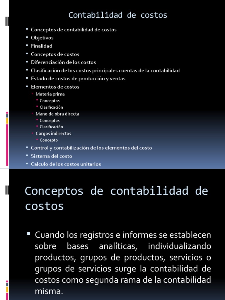 Guía Completa de Contabilidad de Costos | PDF | Costo | Contabilidad de ...