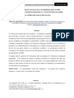 LA RSE Entre Engagement Des Responsable RH Et Attentes Des Salarirés Une Approche Par Le Mix Social