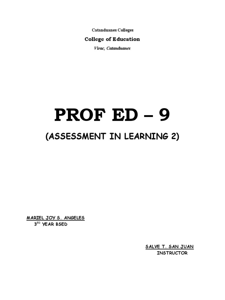 Portfolio Assessment in Learning 2 | PDF | Educational Assessment ...