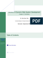 BUW3213 Dynamic Web System Development: Chapter 0: Orientation