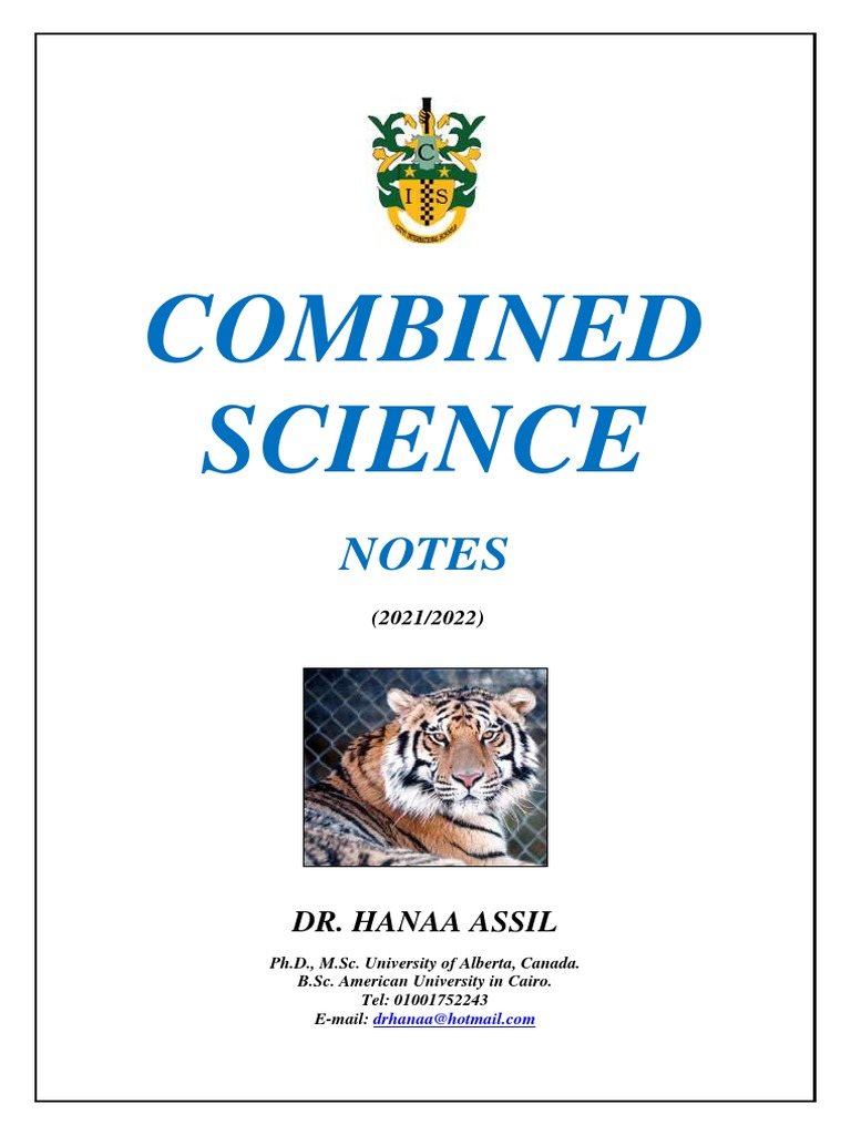 Combined Science Notes Form 3