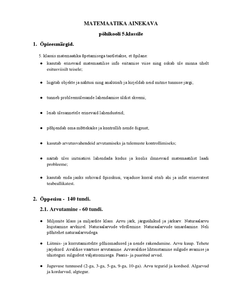 5.klass Matemaatika | PDF