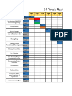 14 Week Gantt Chart For MAPROJ2: Week 1 Week 2 Week 3 Week 4 Week 5 Week 6