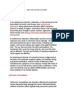 Bone, Joint and Muscular Disorders