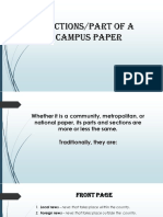 Sections/Part of A Campus Paper