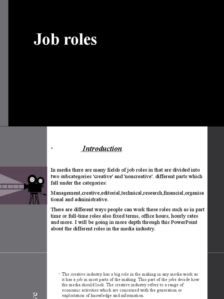 Media Job Roles 1 PDF