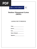 DBMS Lab Manual