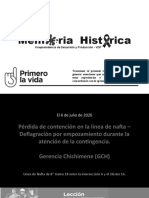 Memoria Historica Perdida de Contención y Deflagración - Chichimene