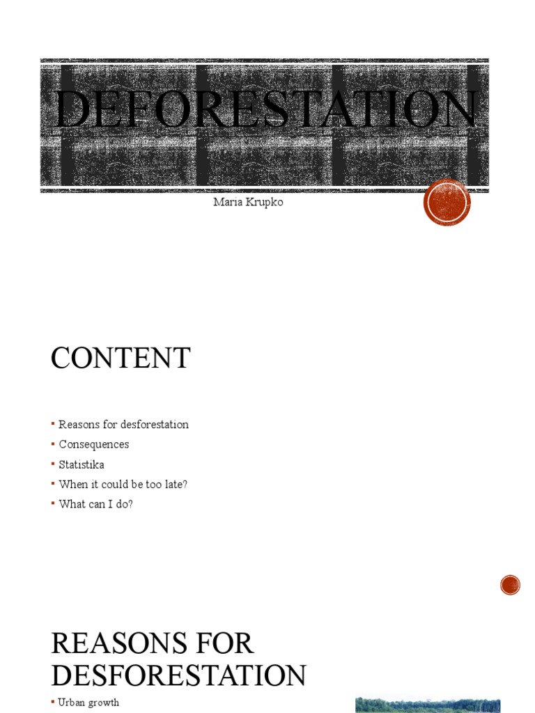 Deforestation: Maria Krupko | PDF | Science & Mathematics