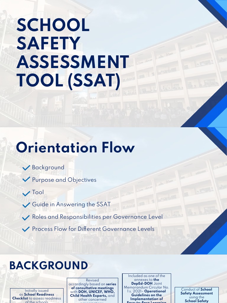 F2F JMC Orientation School Safety Assessment Tool 22nov2021 PDF