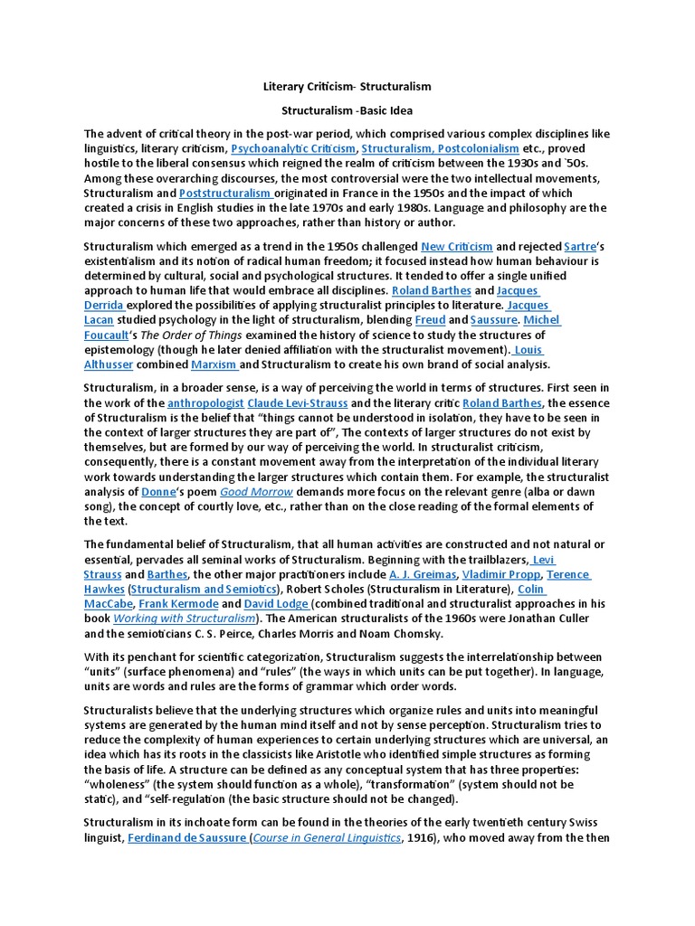 Debunking Structuralism The Criticism They Don T Want You To See - k9ht699