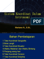 Sistem Koordinat Benda Langit Pelatihan April 2011