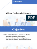 Crafting Psychological Reports