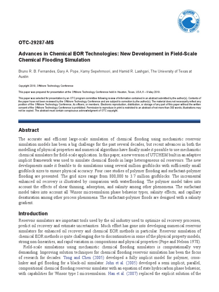 OTC-29287-MS Advances in Chemical EOR Technologies: New Development in ...