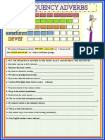 Frequency Adverbs 2 Page Activity Grammar Drills 94673