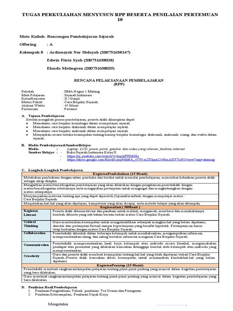 Kelompok 8 - Pertemuan 10 RPS | PDF