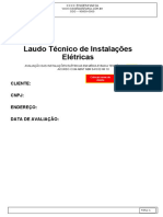 Laudo de Instalacoes Eletrica.