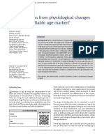 Age Estimation From Physiological Changes of Teeth: A Reliable Age Marker?