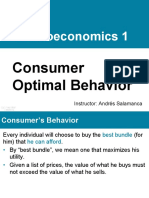 Consumer Optimal Behavior