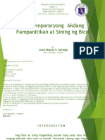 Contemporaryong Akdang Pampanitikan at Sining Ng Bicol_ppt