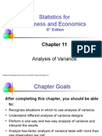 Statistics For Business and Economics: Analysis of Variance