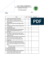 HGT Monitoring Rubric Name: Date: Section:: Holy Angel University