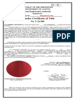 Transfer Certficate of Title: Land Registration Authority