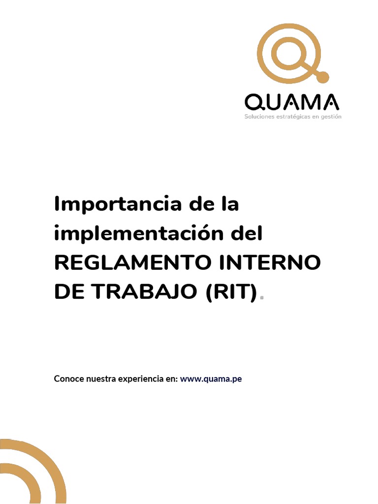 Importancia de La Implementación Del Reglamento Interno de Trabajo ...