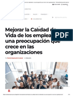 Mejorar La Calidad de Vida de Los Empleados - Una Preocupación Que Crece en Las Organizaciones - Revista Empresarial & Laboral