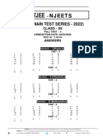 FULL TEST-3 - PCM - (Final-P, C, M) - Answer Keys & Solutions
