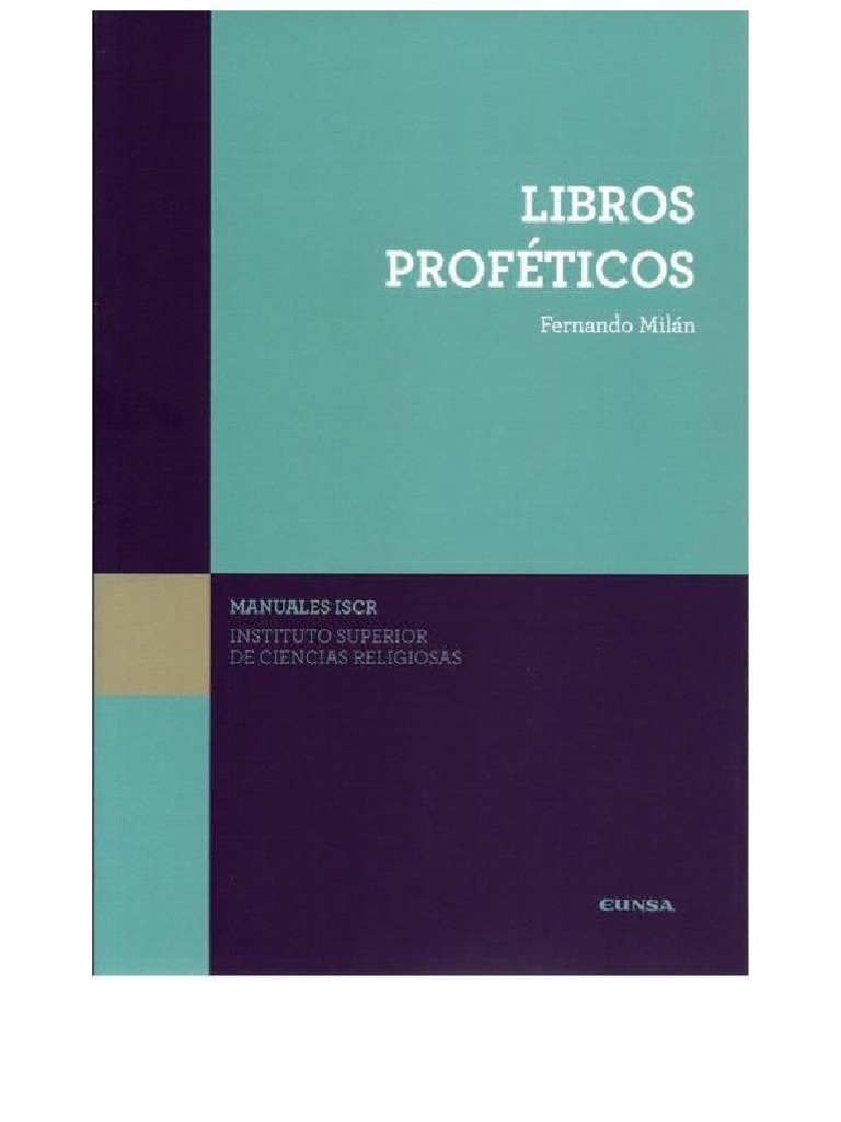 Libros Proféticos de la Biblia PDF Jesús Biblia