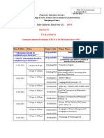 Modern College Arts Time Table TYBA Sem VI March 2022