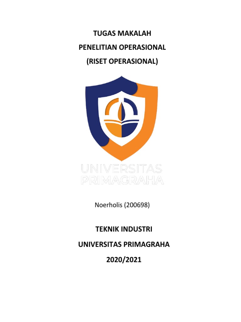 Sejarah dan Manfaat Riset Operasional | PDF