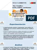 4° C Y A 03 - Met. Cientifico - Experimentación, Análisis, Conclusiones