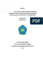 PDF-Analisisi Kualitas Pelayanan Terhadap Kepuasan Pelanggan Perusahaan Daerah Air Minum (PDAM) Wilayah IV Ratulangi, Kota Makassar