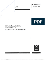 Covenin Norma Venezolana: Escaleras, Rampas Y Pasarelas. Requisitos de Seguridad