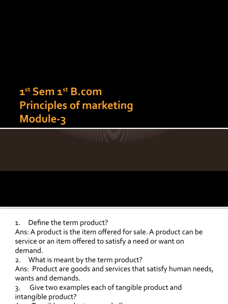 1st Sem Module 3 Principles of Marketing | PDF