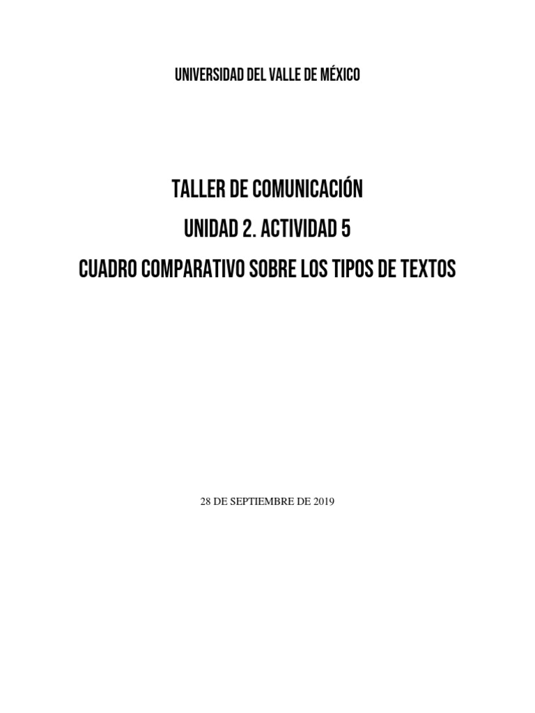 Tipos de Textos y sus Características | PDF | Razonamiento inductivo ...